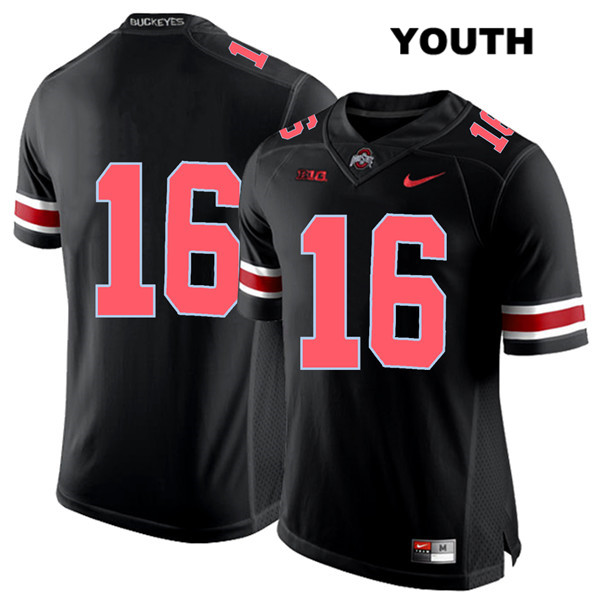 Ohio State Buckeyes Youth Cameron Brown #16 Red Number Black Authentic Nike No Name College NCAA Stitched Football Jersey TX19F30UO